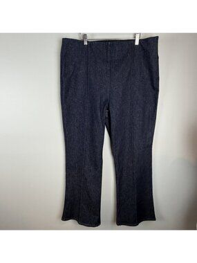 NWT SPANX Denim Zero Waistband Jeans 2X Raw Indigo Dark Wash Pull On Stretch